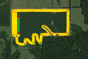 Perimeter follow up treatment on 90 acre field